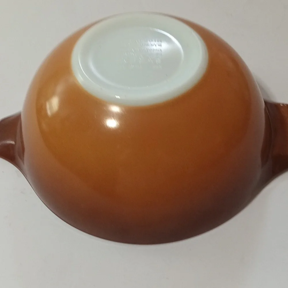 Cinderella Pyrex Bowl Nesting Mixing Bowls Old Orchard Brown 1.5 quart #44
